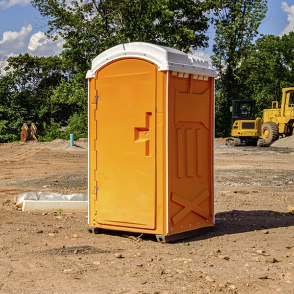 how often are the portable toilets cleaned and serviced during a rental period in Ewing MO